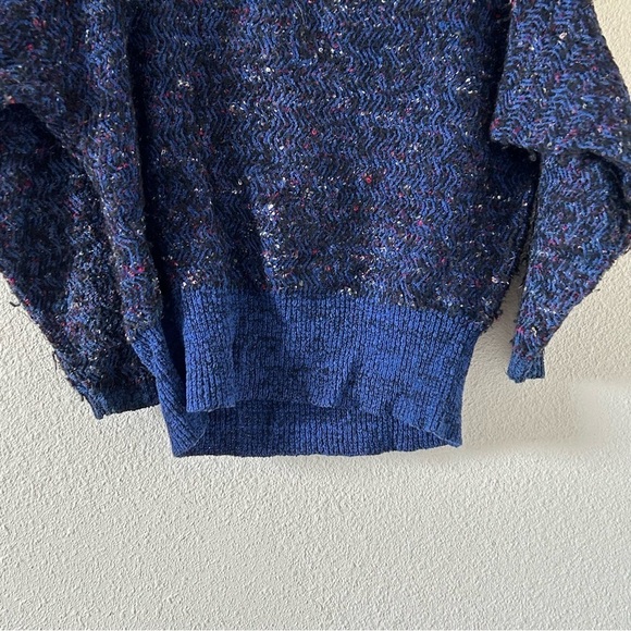 Jaeger VTG Wool Blend Women’s Knit Sweater Fit Small 32”Blue Retro Dolman Sleeve - Picture 10 of 13